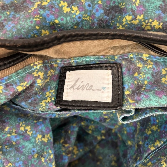 Kirra Pac-sun Backpack Shoulder Bag Satchel Y2K Brown Cotton Floral Floral - Picture 8 of 14